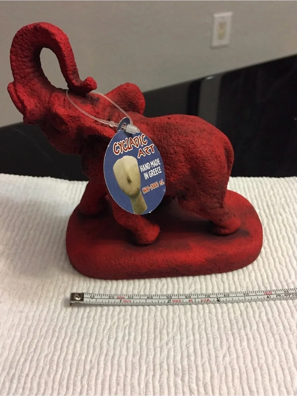 Cycladic Art Red Elephant